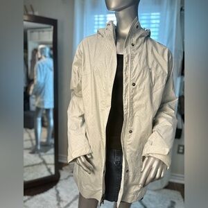 Columbia Omni-Tech Splash A Little Rain Jacket Hooded Women’s Large Gray